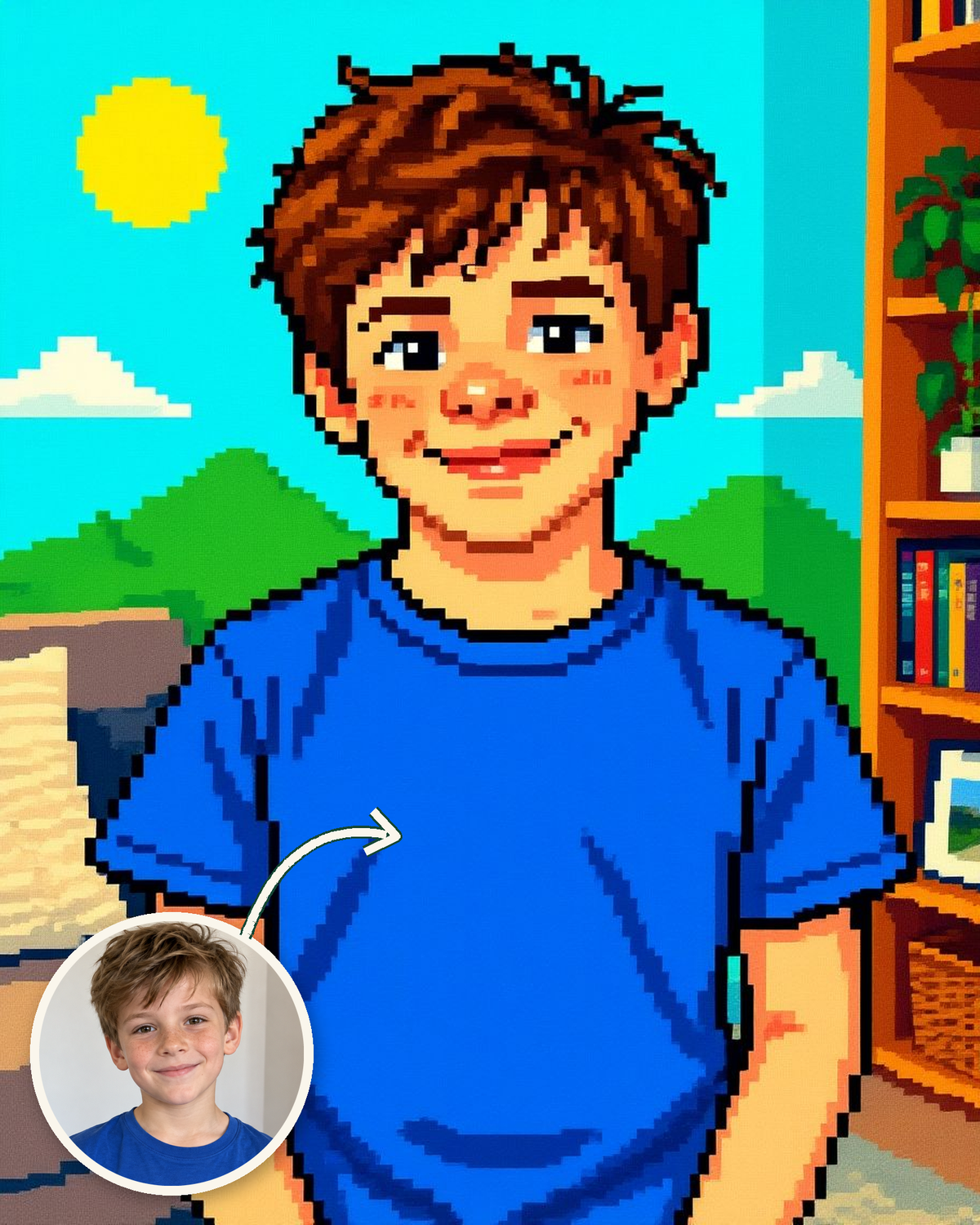 Retro Pixel Portrait